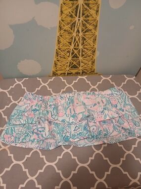 LillY PULITZER Ruffled TOP CROPPED BRALETTE Pink SZ.6